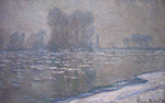 Claude Monet Ice Floes, Misty Morning, 1894 oil painting reproduction