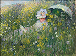 Claude Monet In the Meadow, 1876 oil painting reproduction