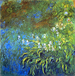 Claude Monet Iris at the Sea-Rose Pond, 1914-17 oil painting reproduction