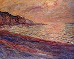 Claude Monet La Plage Pourville Soleil Couchant, 1882 oil painting reproduction