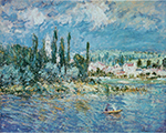 Claude Monet Landscape with Thunderstorm oil painting reproduction