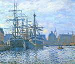 Claude Monet Le Havre, Le bassin du commerce, 1874 oil painting reproduction