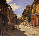 Claude Monet Le Rue de La Bavolle at Honfleur 2, 1864 oil painting reproduction