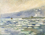 Claude Monet Les glacons, ecluse de Port-Villez, 1893 oil painting reproduction