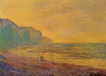 Claude Monet Low Tide at Pourville, Misty Weather, 1882 oil painting reproduction