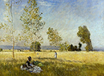 Claude Monet Meadow at Bezons, 1874 oil painting reproduction