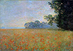 Claude Monet Oat and Poppy Field, 1890 oil painting reproduction
