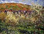 Claude Monet Plum Trees in Blossom at Vetheuil, 1879 oil painting reproduction
