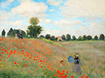 Claude Monet Poppies Near Argenteuil, 1873 oil painting reproduction