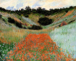 Claude Monet Poppy Field in a Hollow near Giverny, 1885 oil painting reproduction