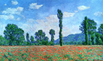 Claude Monet Poppy Field in Giverny, 1890 oil painting reproduction