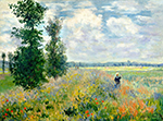 Claude Monet Poppy Field, Argenteuil, 1875 oil painting reproduction