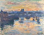 Claude Monet Port of Dieppe, Evening, 1882 oil painting reproduction