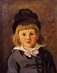 Claude Monet Portrait of Jean Monet Wearing a Hat with a Pompom, 1869 oil painting reproduction