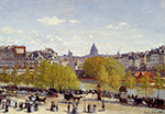 Claude Monet Quai du Louvre, 1867 oil painting reproduction