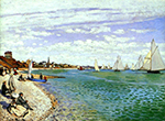 Claude Monet Regatta at Sainte-Adresse, 1867 oil painting reproduction