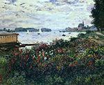 Claude Monet Riverbank at Argenteuil, 1877 oil painting reproduction