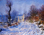 Claude Monet Road to Giverny in Winter, 1885 oil painting reproduction