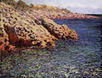 Claude Monet Rocks on the Mediterranean Coast, 1888 oil painting reproduction
