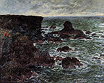 Claude Monet Rocky Coast and the Lion Rock, Belle-Ile, 1886 oil painting reproduction