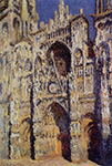 Claude Monet Rouen Cathedral, the Portal and the Tour d'Albane, Full Sunlight, 1894 oil painting reproduction