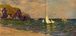 Claude Monet Sailboats at Sea, Pourville, 1882 oil painting reproduction
