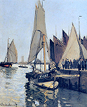 Claude Monet Sailing Boats at Honfleur, 1866 oil painting reproduction