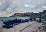Claude Monet Sainte-Adresse, Fishing Boats on the Shore, 1867 oil painting reproduction