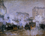 Claude Monet Saint-Lazare Station, Arrival of a Train, 1877 oil painting reproduction