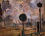 Claude Monet Saint-Lazare Station, Exterior, 1877 oil painting reproduction