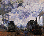 Claude Monet Saint-Lazare Station, Exterior, 1876 oil painting reproduction