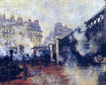 Claude Monet Saint-Lazare Station, The Pont de l'Europe, 1877 oil painting reproduction