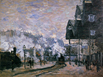 Claude Monet Saint-Lazare Station, the Western Region Goods Sheds, 1877 oil painting reproduction