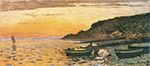 Claude Monet Seacoast at Saint-Adresse, Sunset, 1864 oil painting reproduction