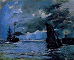 Claude Monet Seascape, Night Effect, 1866 oil painting reproduction