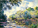 Claude Monet Section of the Seine, near Giverny, 1885 oil painting reproduction