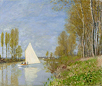 Claude Monet Small Boat on the Small Branch of the Seine at Argenteuil, 1872 oil painting reproduction