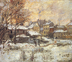 Claude Monet Snow Effect With Setting Sun, 1875 oil painting reproduction