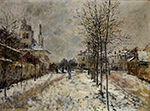 Claude Monet Snow Effect, The Boulevard de Pontoise at Argenteuil, 1875 oil painting reproduction