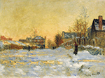 Claude Monet Snow Effect, The Street in Argentuil, 1875 oil painting reproduction