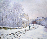 Claude Monet Snow in Argenteuil, 1875 oil painting reproduction