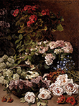 Claude Monet Spring Flowers, 1864 oil painting reproduction
