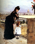 Berthe Morisot Woman and child on a balcony oil painting reproduction
