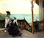 Berthe Morisot In a villa at the edge of the sea oil painting reproduction