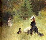 Berthe Morisot On the lawn oil painting reproduction