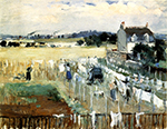 Berthe Morisot Un percher de blanchisseuses  oil painting reproduction