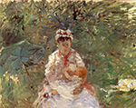 Berthe Morisot La Nourrice Angele allaitant Julie Manet oil painting reproduction