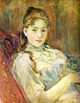 Berthe Morisot Girl with the cat oil painting reproduction