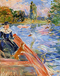 Berthe Morisot Boating on the Lake - 1892  oil painting reproduction