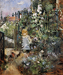 Berthe Morisot Child in the Rose Garden - 1881 oil painting reproduction